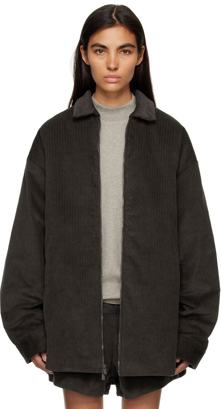 Куртка бомбер Fear of God Shirttail Corduroy Relaxed-Fit Jacket Сірий | 202BT224120F
