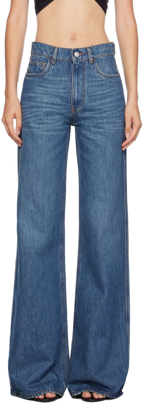 Джинси Coperni Coperni Wide Leg Jeans Синій | COPP95252