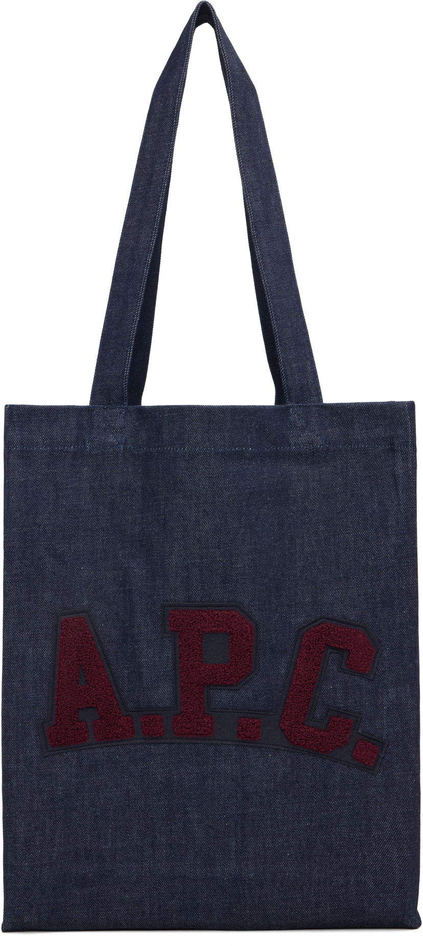 сумка-тоут A.P.C. A.P.C. Logo Patch Tote Bag темно-синій | COHIZ-M67059