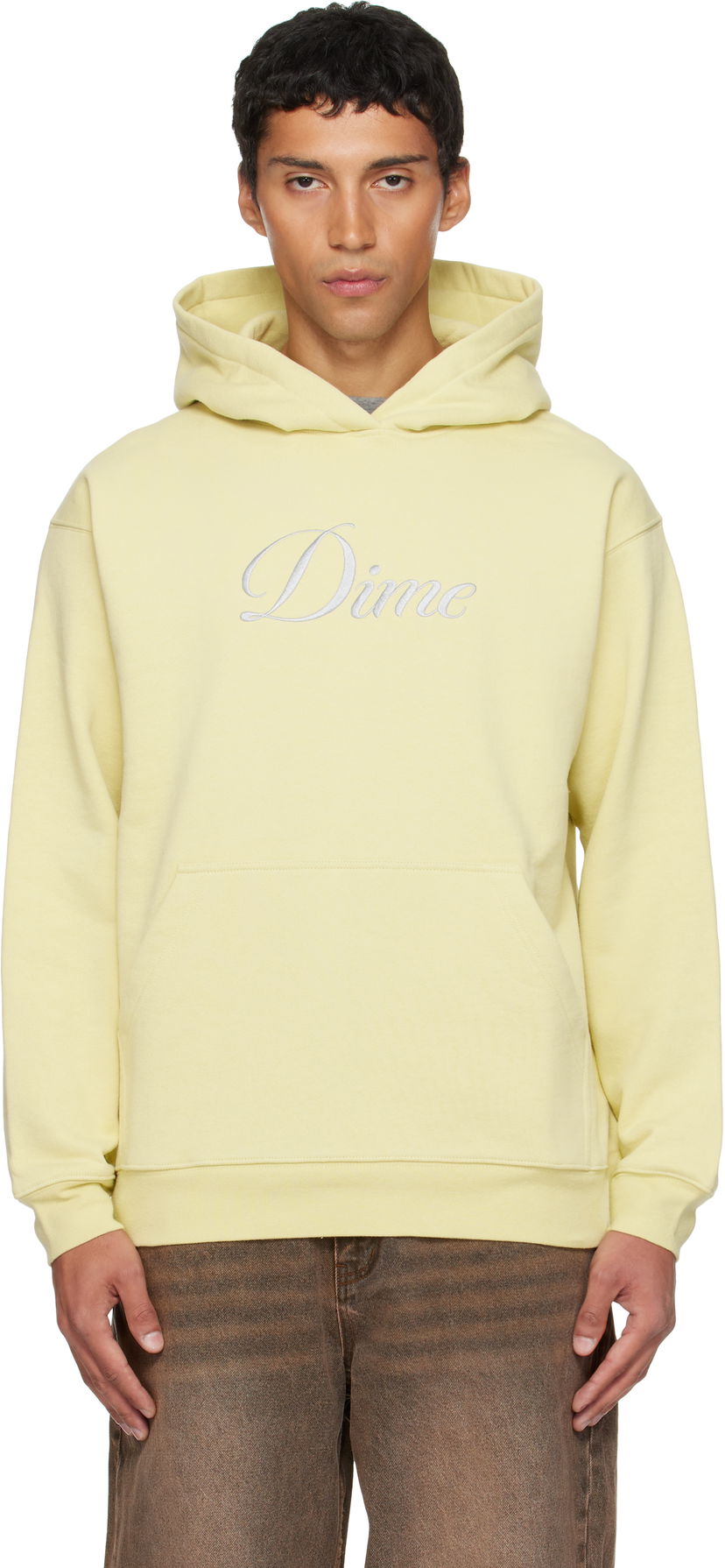 Світшоти Dime Dime Cursive Hoodie Жовтий | DIMEFA2556CRE