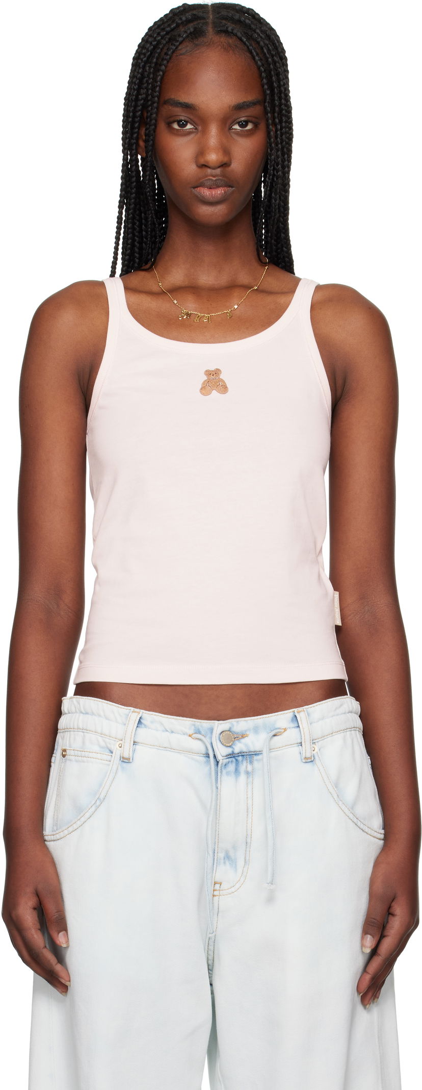 Безрукавка Palm Angels Palm Angels Bear in Mind Tank Top Рожевий | PWAD076S25JER0013C60