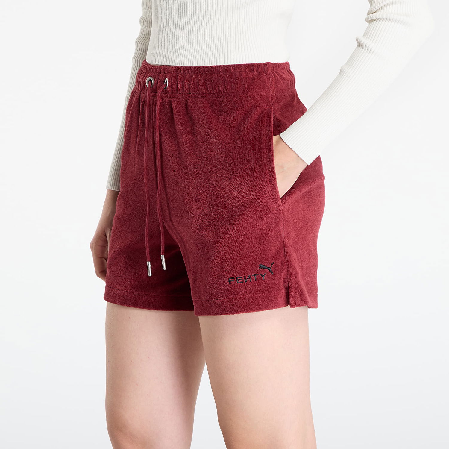 Шорти Puma FENTY Towel Terry Track Short Team Бордовий | 63540590, 1