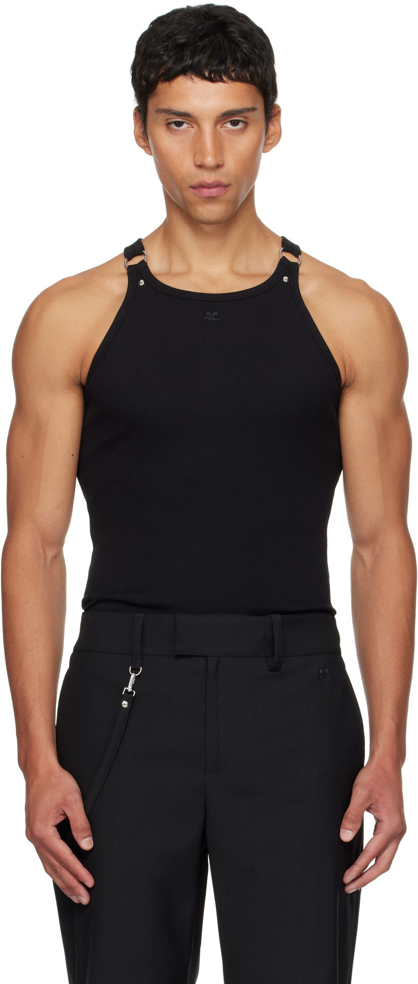 Безрукавка Courrèges Courrèges Buckle 90's Rib Tank Top чорний | 325JDE139JS0194