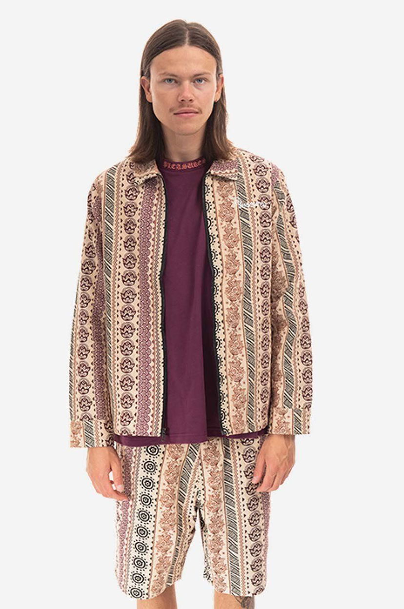 Куртка Pleasures Patterned Jacket бежевий | P22F037