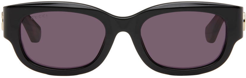Сонцезахисні окуляри Gucci Black & Red Specialized Fit Oval Sunglasses чорний | GG1667SK-003