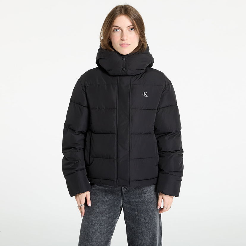 Пуховик CALVIN KLEIN Calvin Klein Jeans Matte Monologo Short Puffer Jacket чорний | LV047D513G UB1