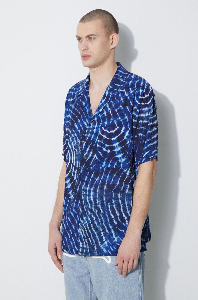 Сорочка Marcelo Burlon Shirt Relaxed Синій | CMGG001S24FAB0014501