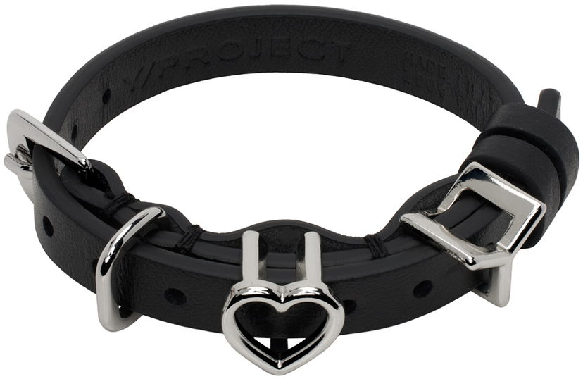 Браслет Y/PROJECT Heart Belt Bracelet чорний | 640BR003