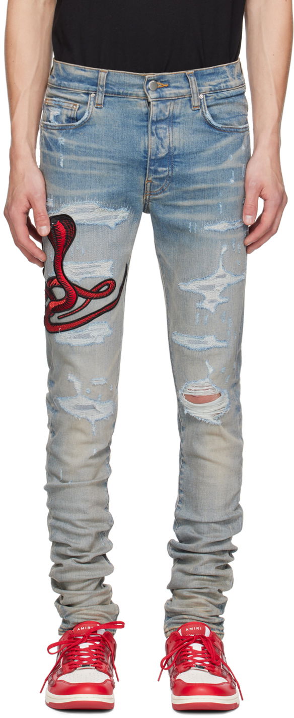 Джинси AMIRI AMIRI Poison Archival Jeans Синій | AMDNSY1067