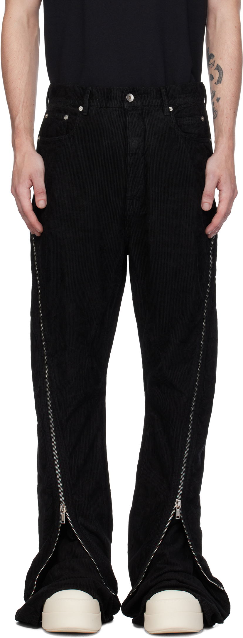 Штани Rick Owens Bolan Banana Trousers чорний | DU02D2363 MCF