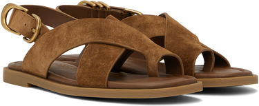 Аксесуари rag & bone rag & bone Gia Suede Crossover Sandals Коричневий | WFF25SF1004SU04, 3