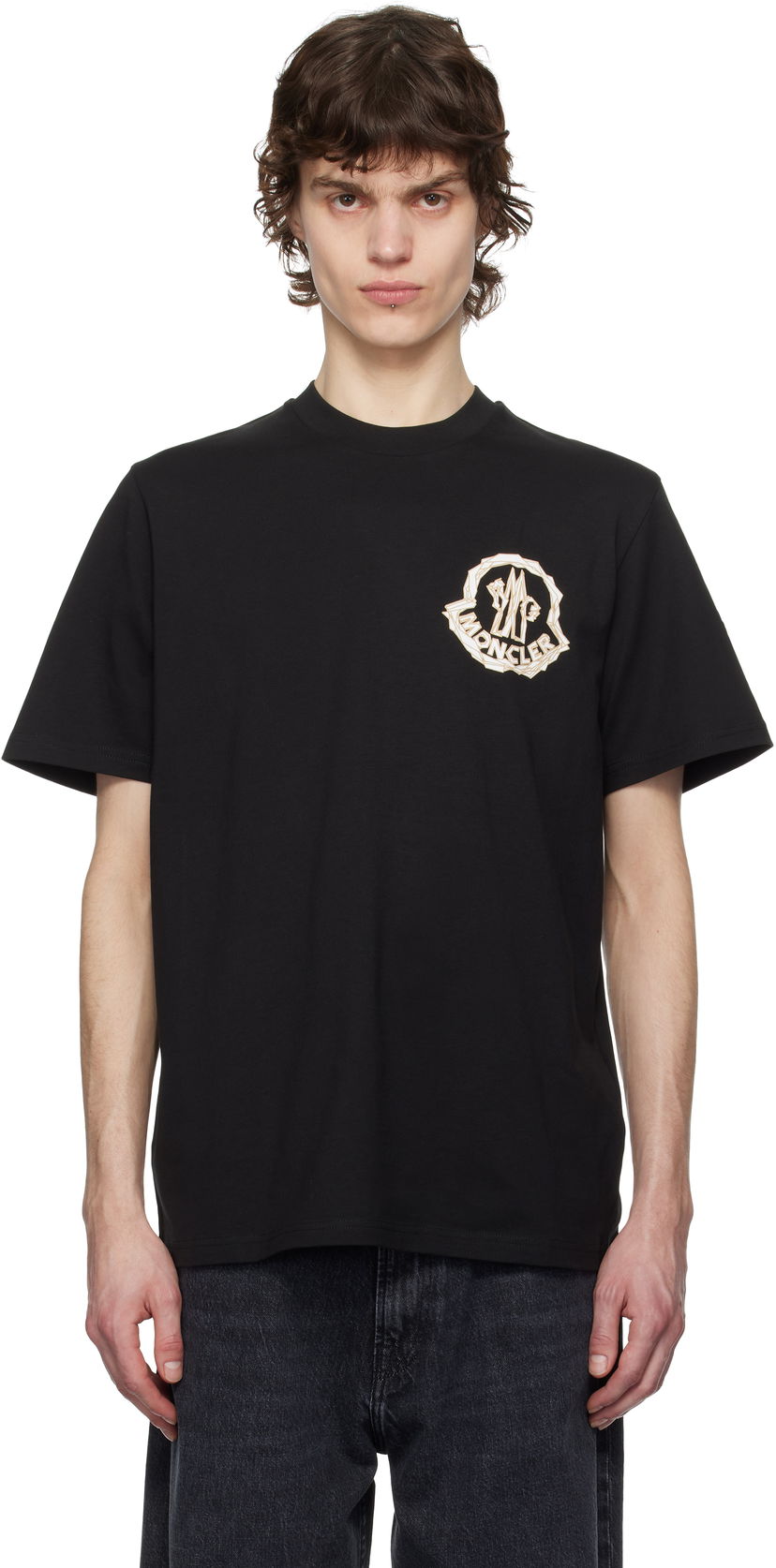 Футболка Moncler Moncler Archivo Creativo T-Shirt чорний | K10918C0005289AJS