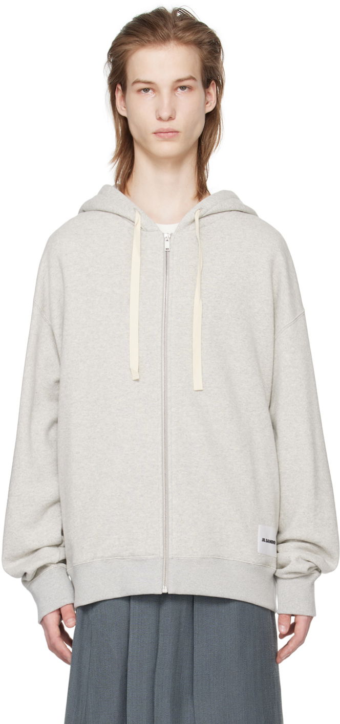 Світшоти Jil Sander Zip-Up Hoodie Сірий | J47HG0101_J20010