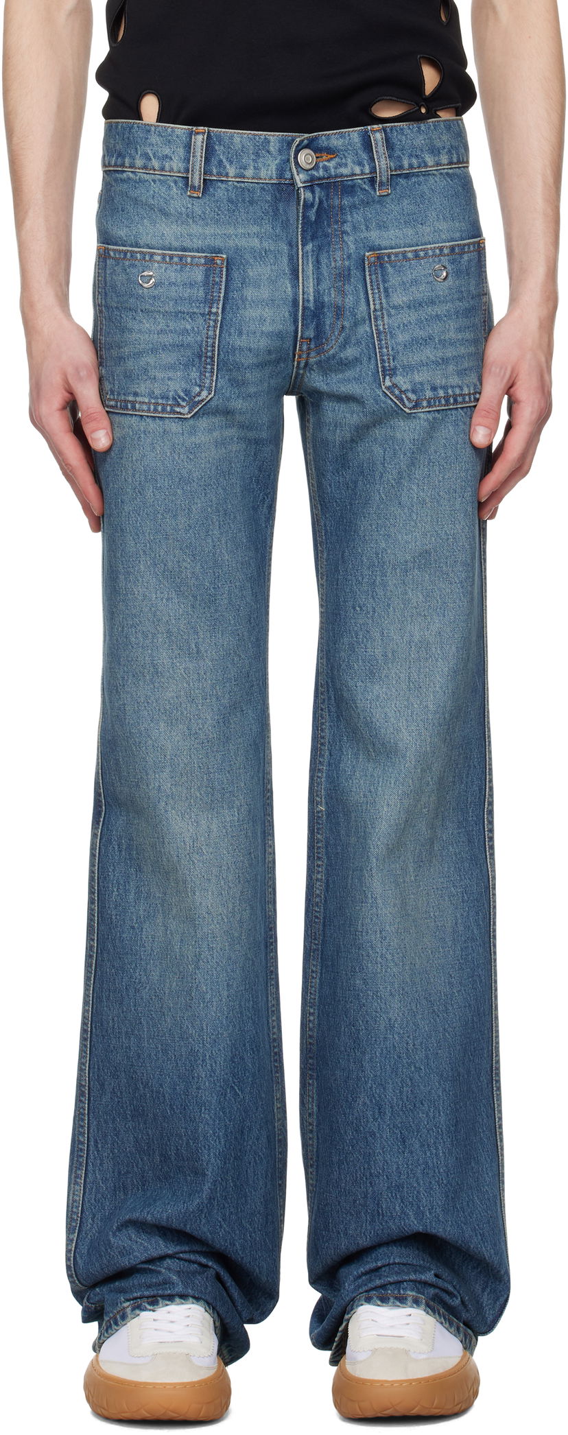 Джинси Coperni Coperni Four Pocket Straight Leg Jeans Синій | COPP108F2014MEN