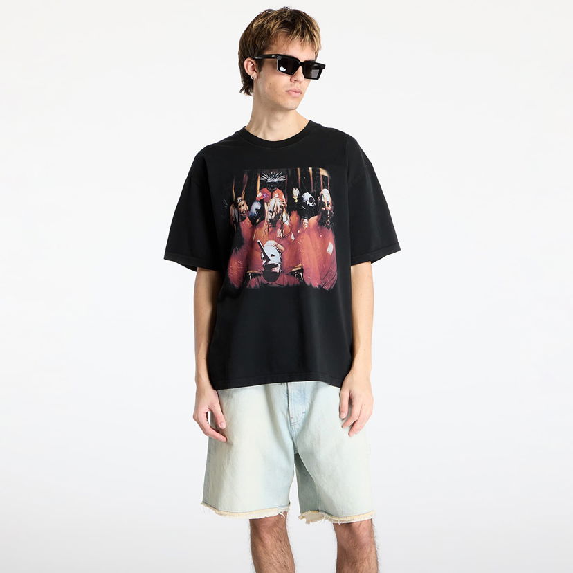 Футболка Pleasures PLEASURES x Slipknot Self Titled Heavyweight T-Shirt чорний | P25SK006 BLACK