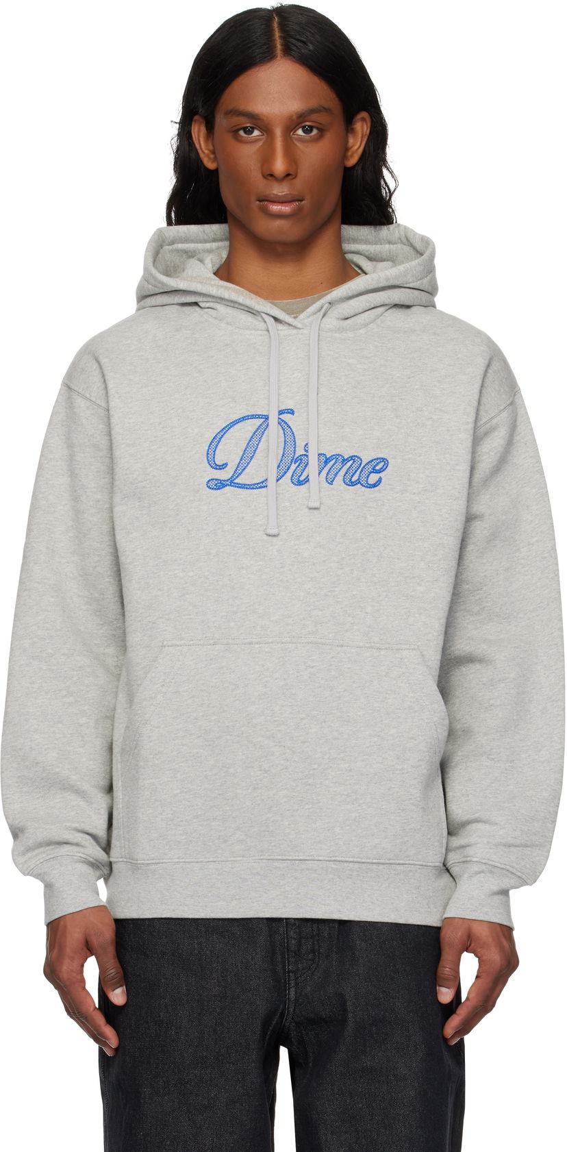 Світшоти Dime Cursive Logo Hoodie Сірий | DIME2SP2544GRY