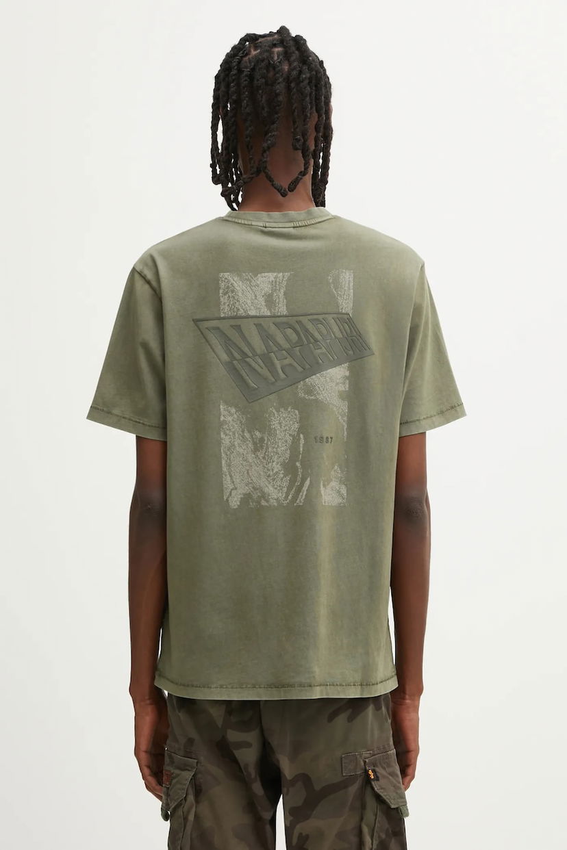 Футболка Napapijri Napapijri S-Aren Graphic T-Shirt Зелений | NP0A88S4G0A1
