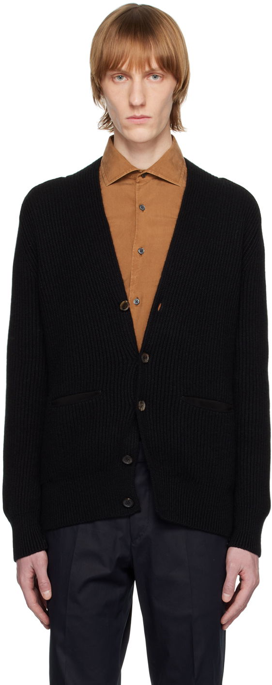 Cветр ZEGNA ZEGNA Button-Down Knit Cardigan чорний | UBF72A5-155