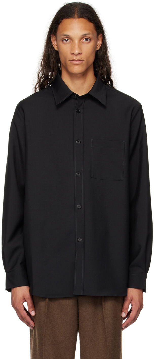 Сорочка Róhe Slim Classic Shirt чорний | 312-19-036