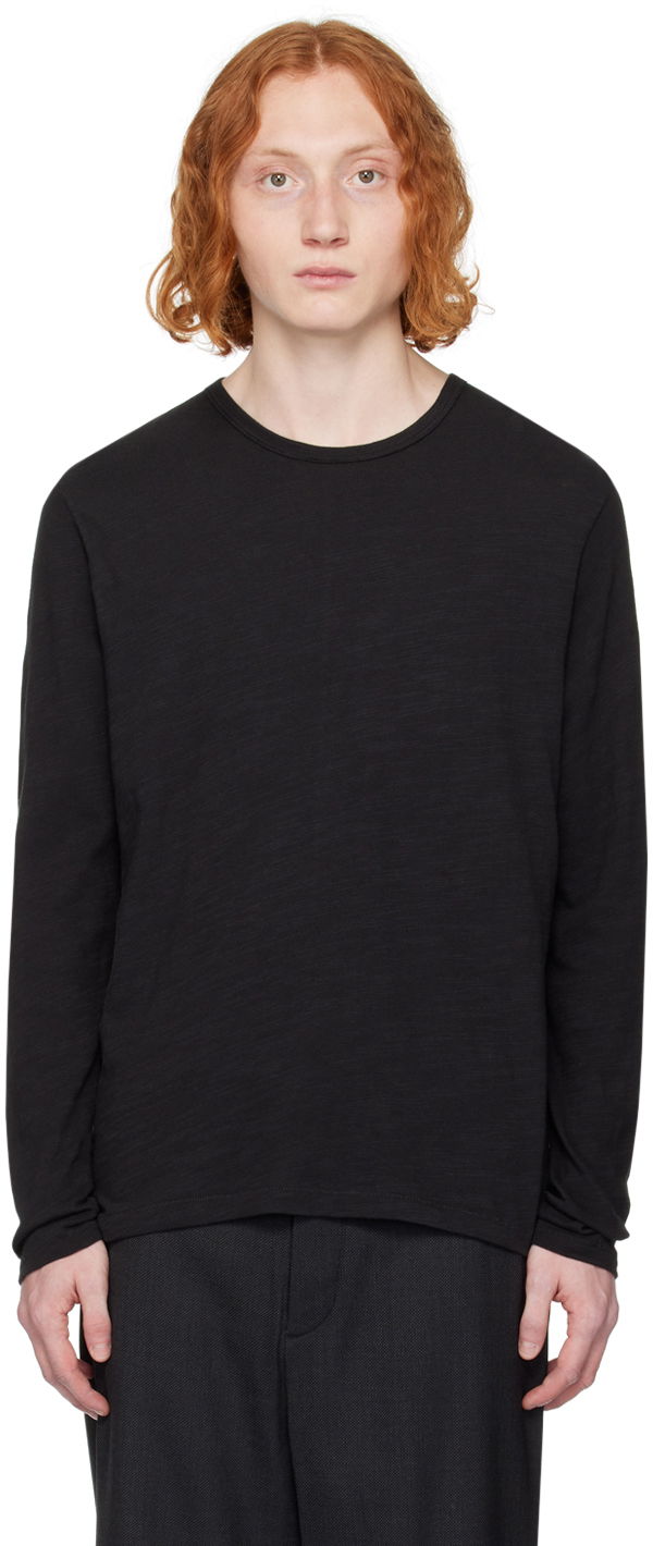 Футболка rag & bone Rag & Bone Classic Flame Long Sleeve T-Shirt чорний | MBC20PT176JT75