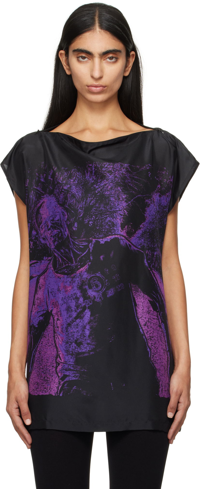 Футболка Maison Margiela Printed Blouse чорний | S62NC0165 M35246