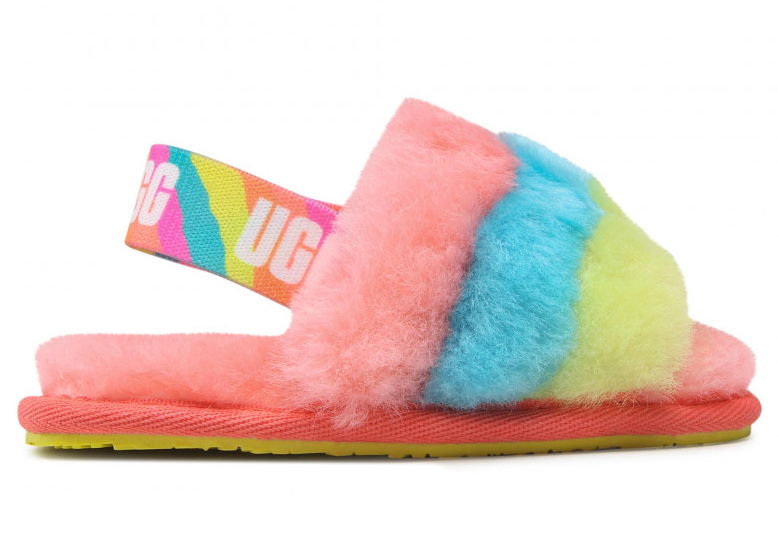 Кросівки та взуття UGG Fluff Yeah Slide Peach Bliss Multi Різнокольоровий | 1124931T-PBMT, 0
