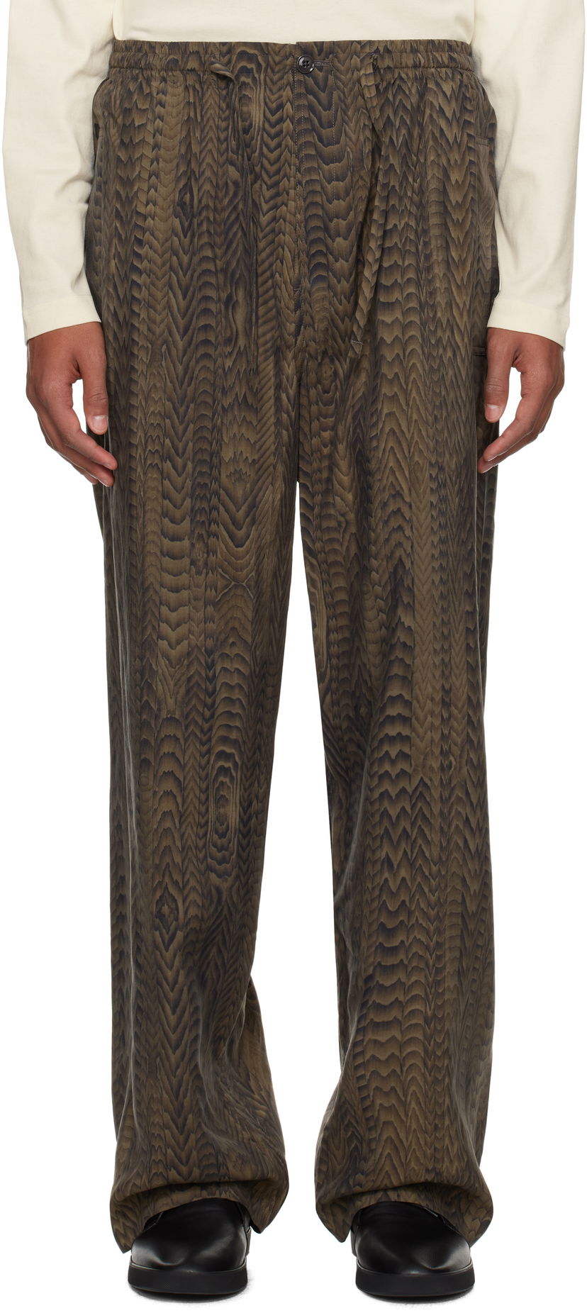 Штани LEMAIRE Printed Pyjama Pants Зелений | PA1160 LF1323