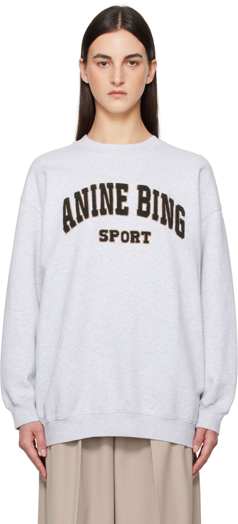 Cветр Anine Bing Anine Bing Tyler Sport Sweatshirt Сірий | S-08-5205-030