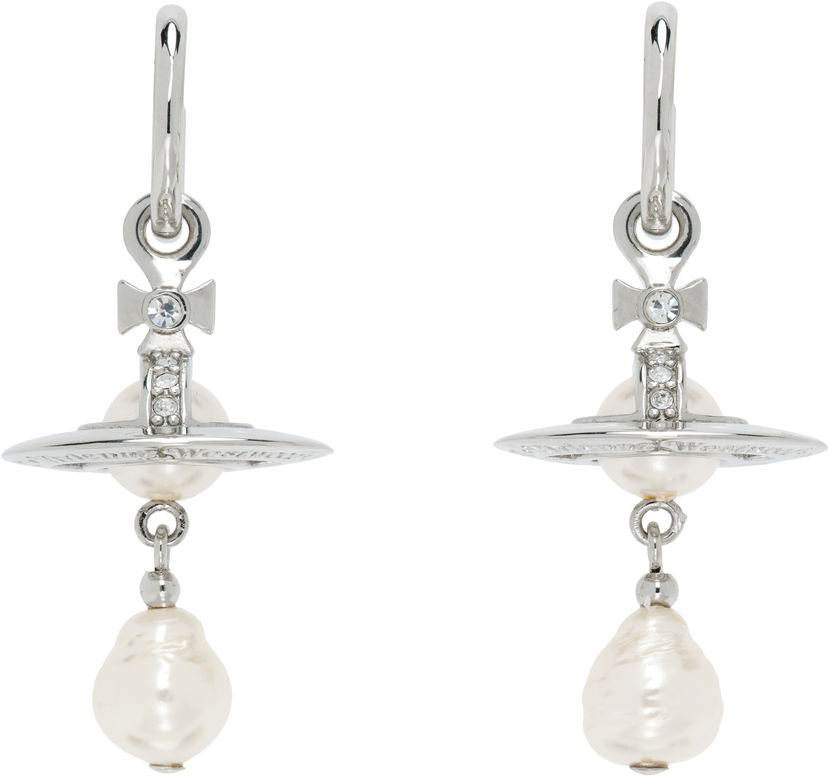 Сережки Vivienne Westwood Vivienne Westwood Aleksa Pearl Drop Earrings Металік | 6202016M-02P543-
