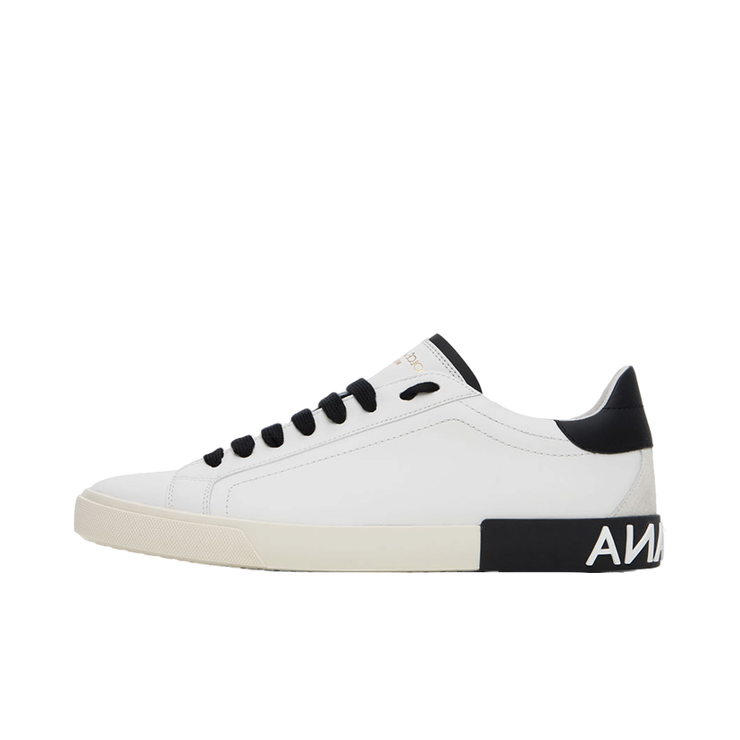 Кросівки та взуття Dolce & Gabbana White Portofino Vintage Sneakers білий | CS2203AM779