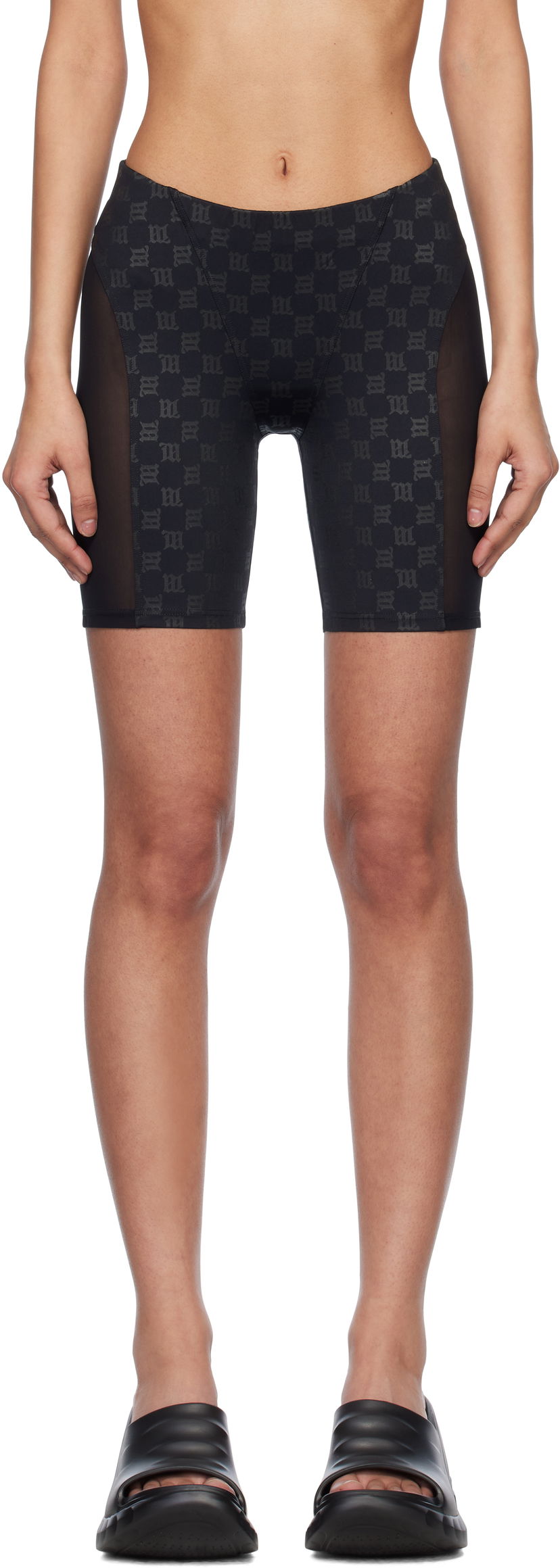 Шорти MISBHV MISBHV Monogram Mesh Panel Bike Shorts чорний | 250W355
