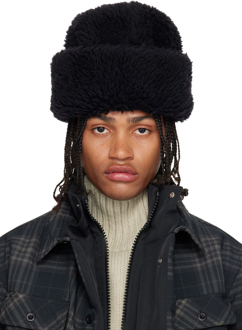 Шапка sacai Puffy Beanie Hat чорний | 25-01043S