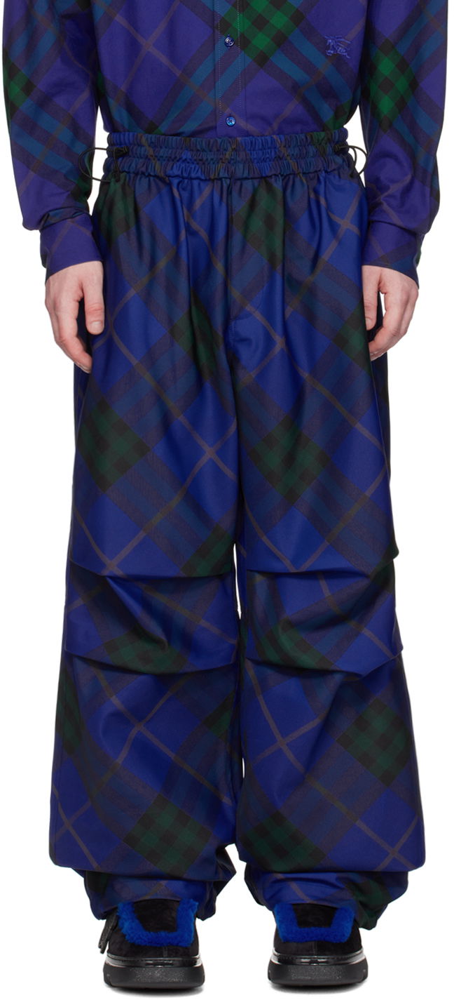 Спортивні штани Burberry Blue Check Sweatpants Синій | 8083372