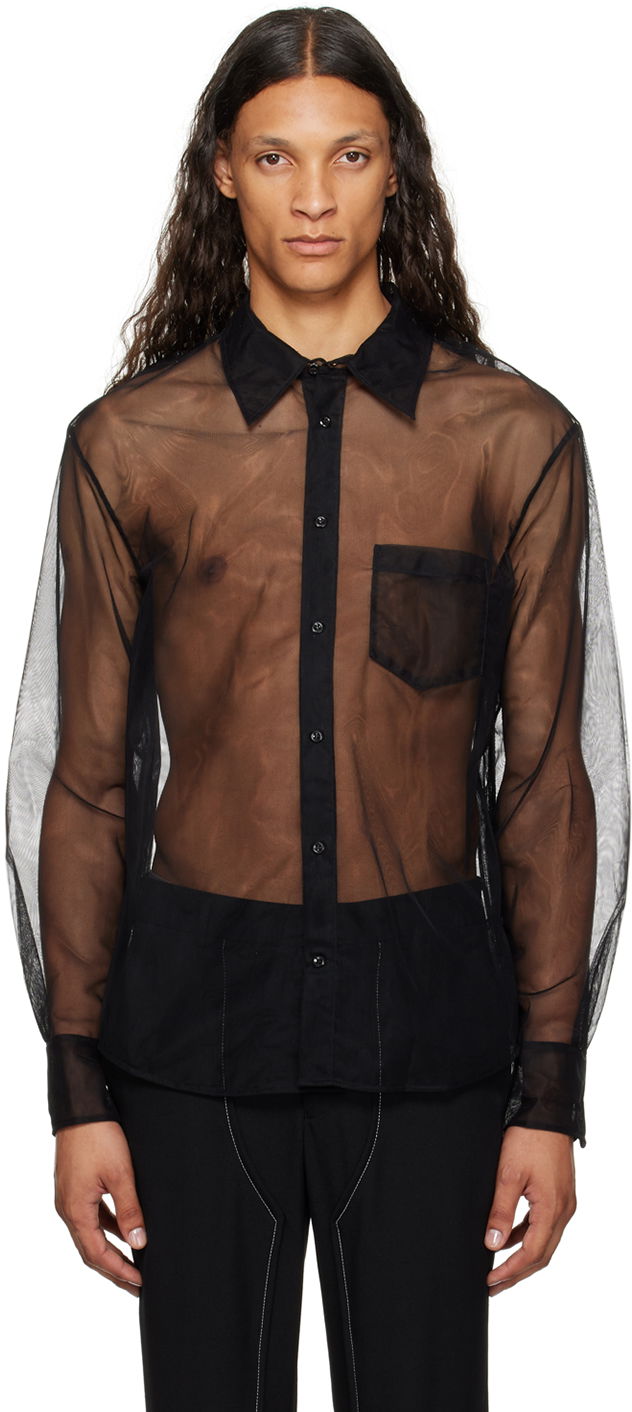 Сорочка Simone Rocha Simone Rocha Sheer Shirt чорний | 5289 0069