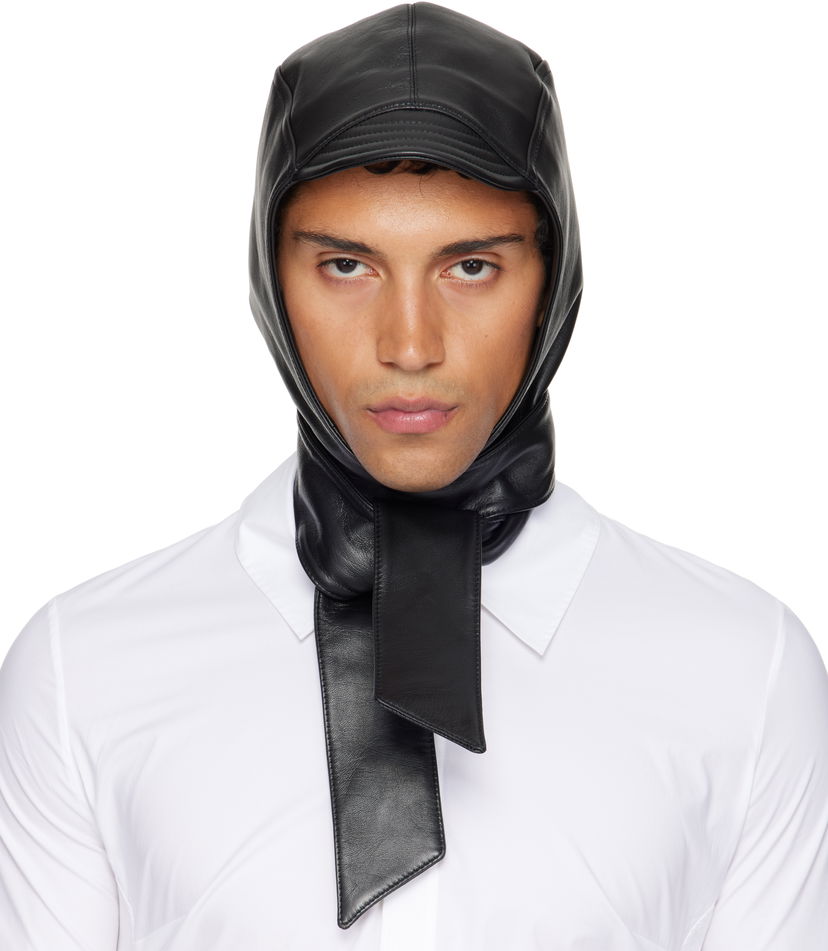 Капелюх Jean Paul Gaultier Jean Paul Gaultier Leather Hood чорний | 25/03-U-AC024-L030-00