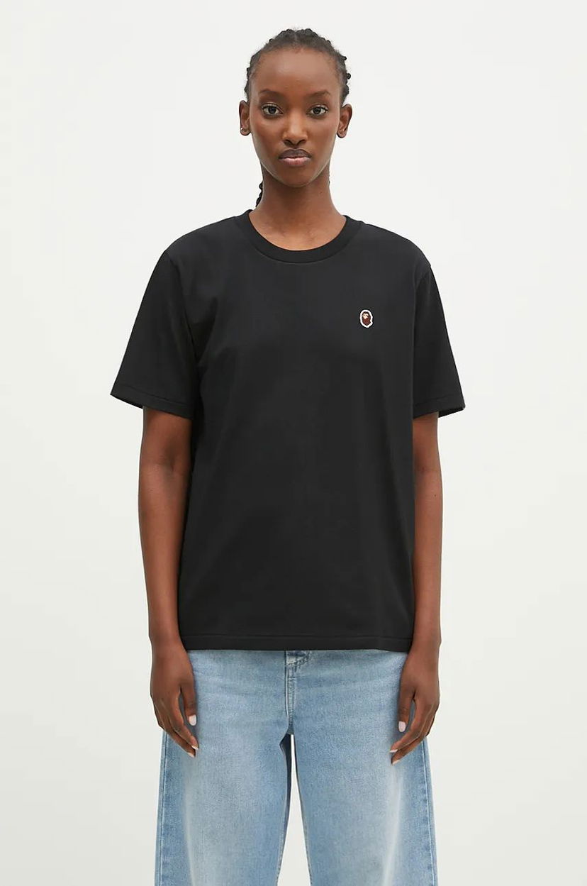 Футболка BAPE T-Shirt Ape Head One Point Print чорний | 1K80210004