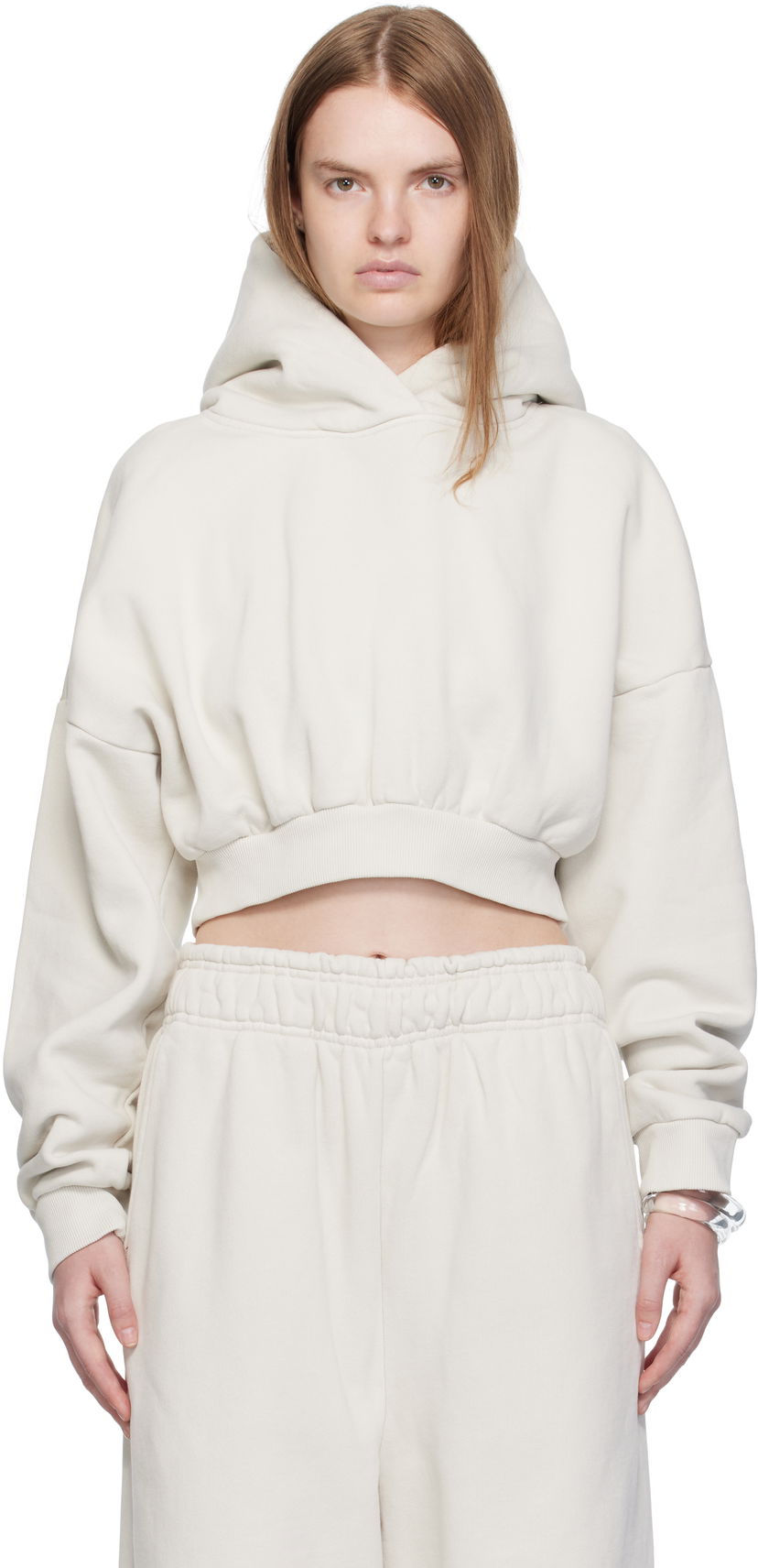 Світшоти Entire Studios Entire Studios Cropped Heavy Hoodie бежевий | ES2392RI