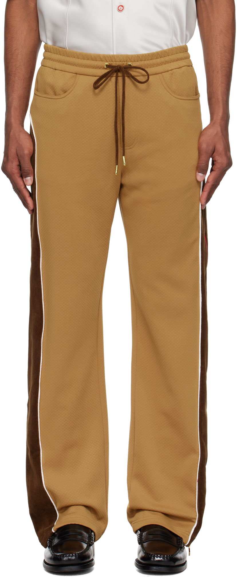 Спортивні штани Casablanca Casablanca Chenille Panelled Track Pants Коричневий | MS25-JTR-252-01