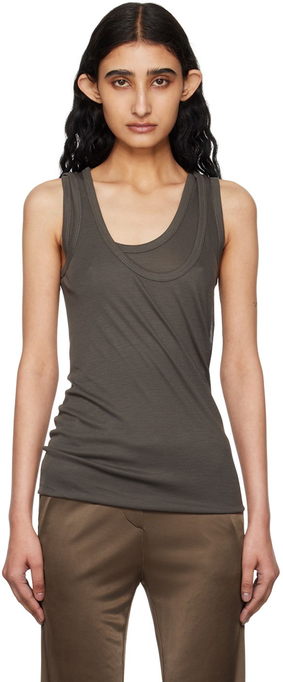 Безрукавка Helmut Lang Convertible Tank Top Сірий | O04HW508