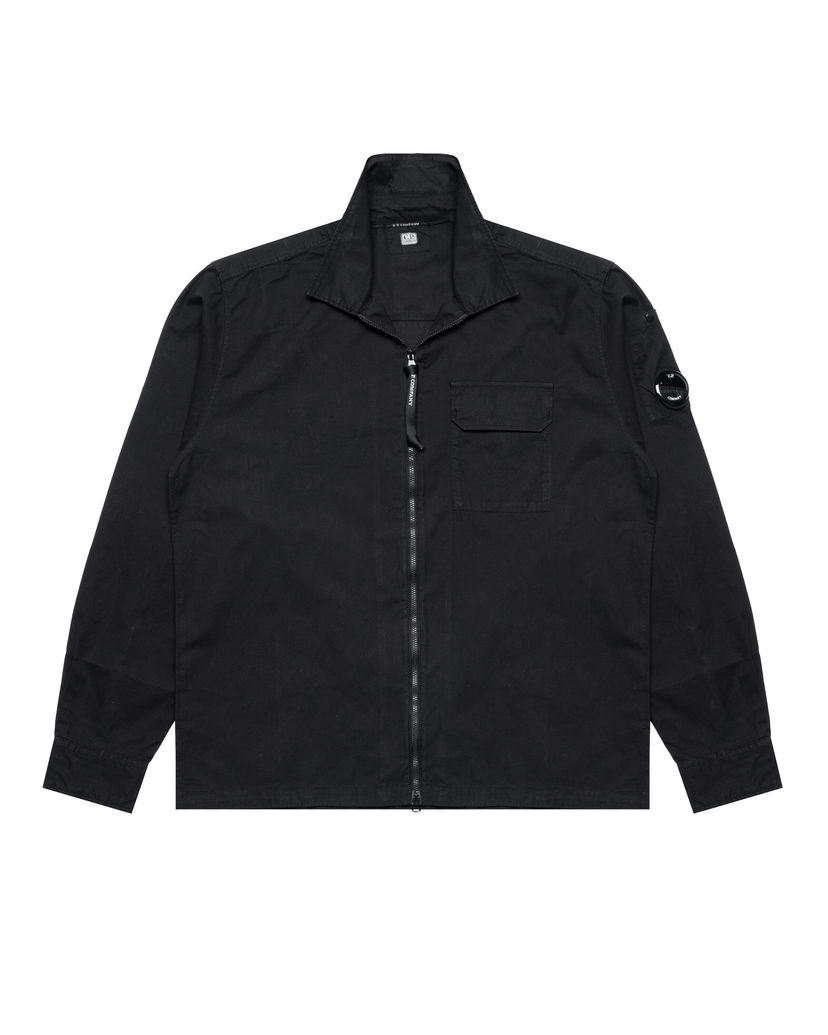 Сорочка C.P. Company C.P. Company Gabardine Full Zip Overshirt чорний | 18CMOS124A110143G-999