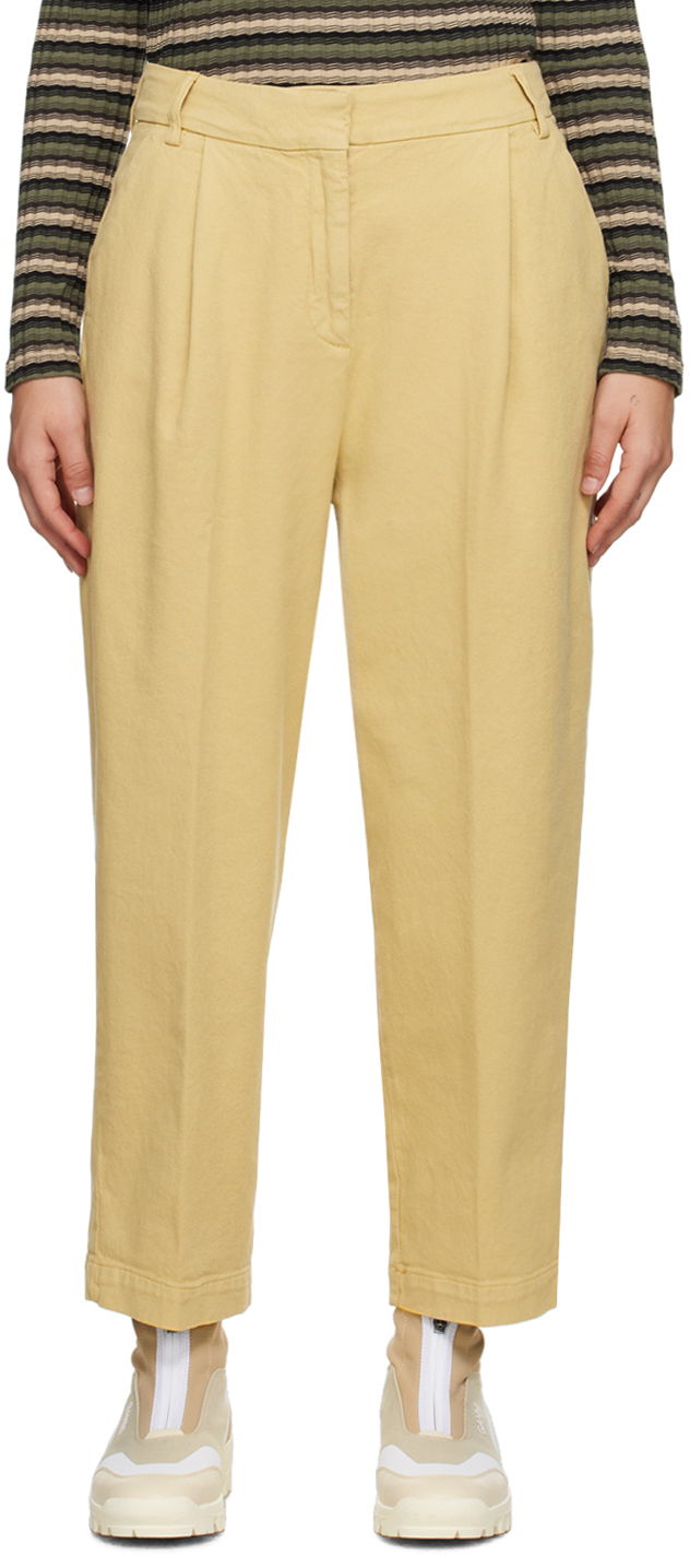 Штани YMC YMC Market Pleated Trousers Жовтий | Q4AZB