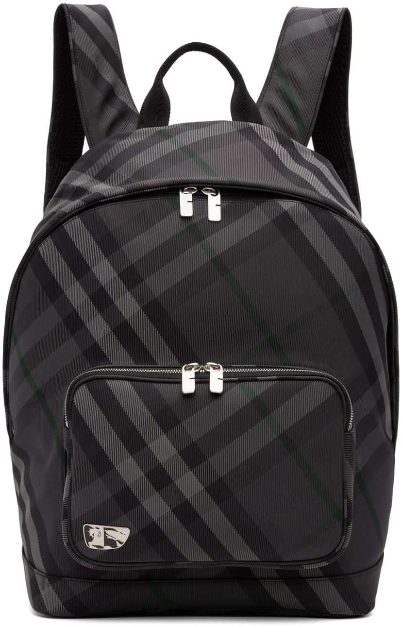 Рюкзак Burberry Burberry Grid Print Backpack чорний | 8097347