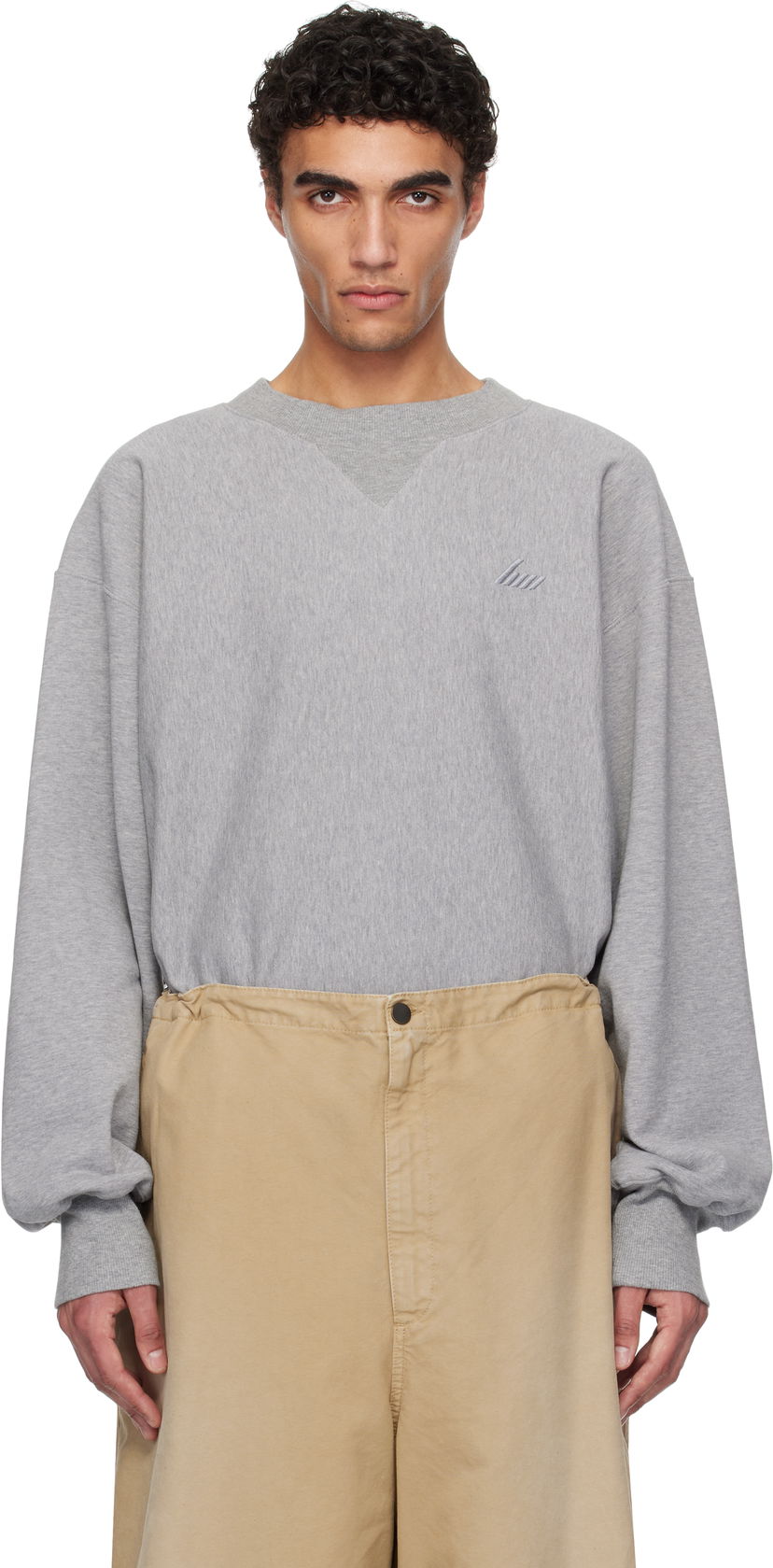 Світшоти HED MAYNER Hed Mayner Embroidered Sweatshirt Сірий | HMMA72012R-HA183