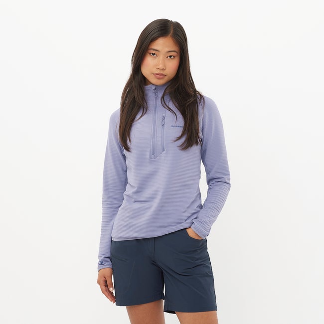 Cветр Salomon Lightweight Quarter-Zip Fleece Фіолетовий | LC2445000