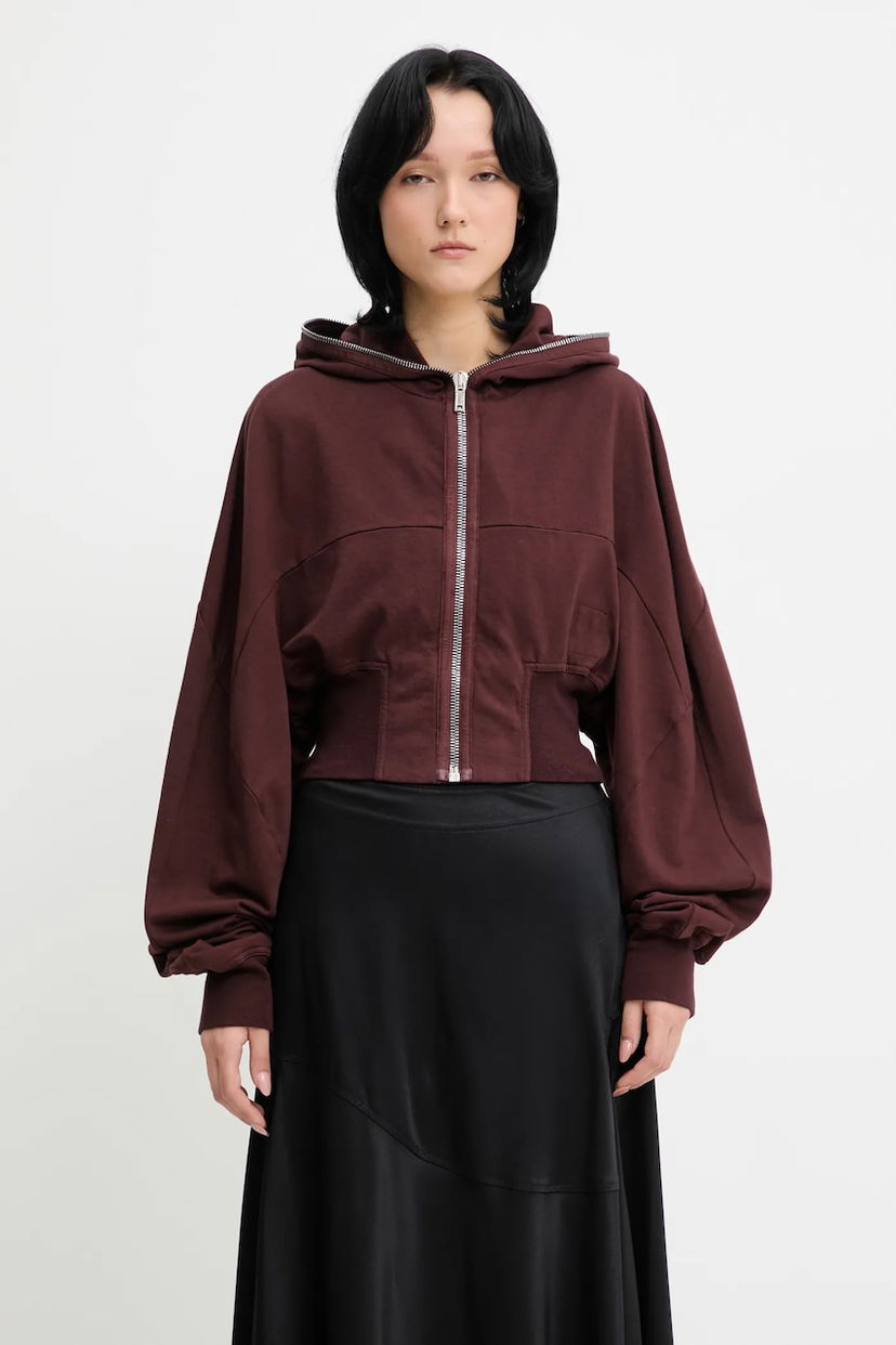 Світшоти Rick Owens Rick Owens DRKSHDW Collage Gimp Hoodie Бордовий | DS02E7233.RIG