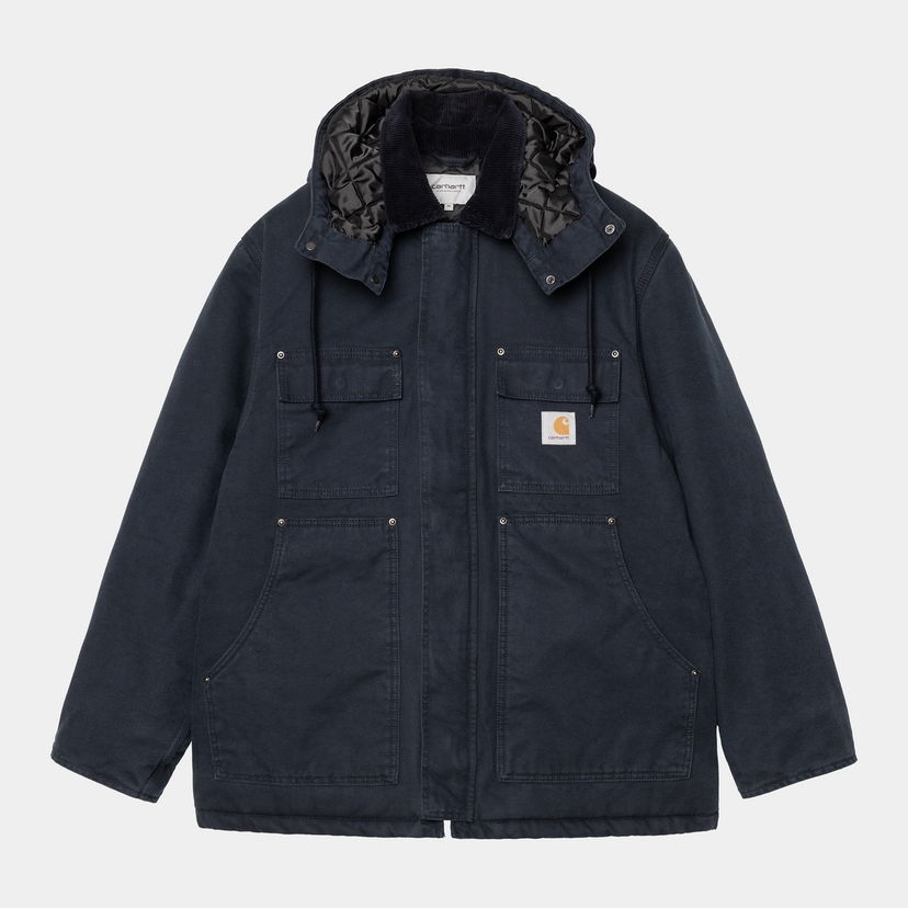 Пальто Carhartt WIP Carhartt WIP Ambel Stone Washed Hooded Coat темно-синій | I035616_18
