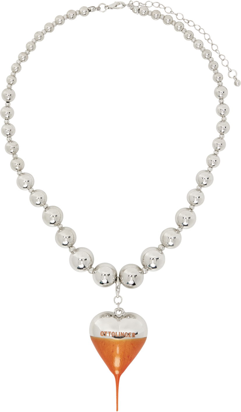 Кольє Ottolinger Ottolinger Otto Heart Beaded Necklace Металік | 12590012501