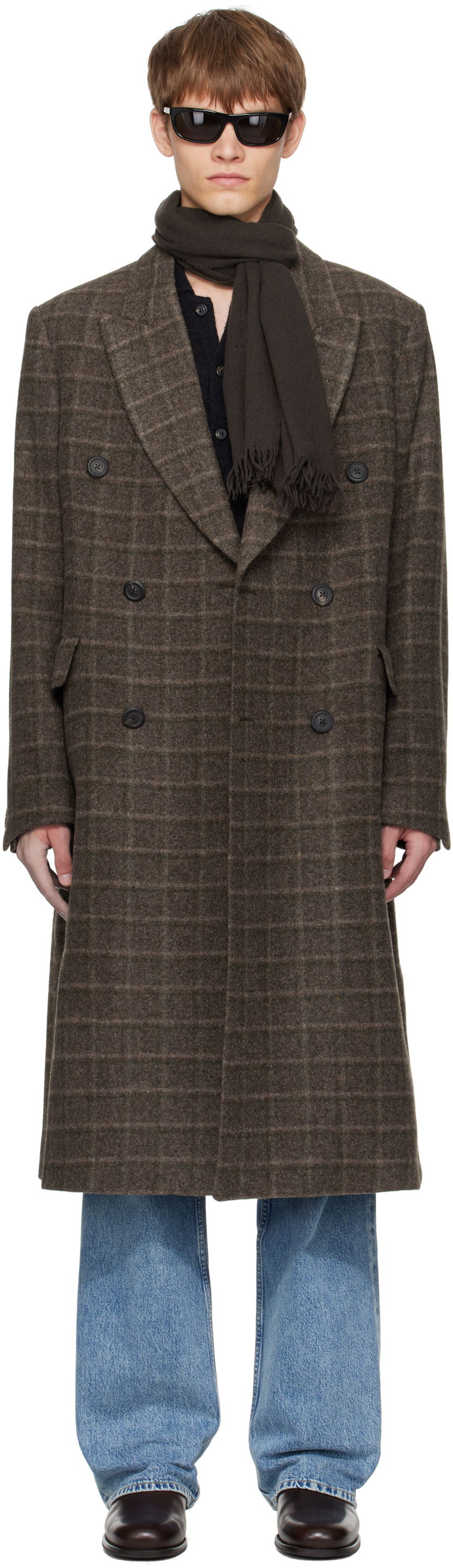 Пальто OUR LEGACY OUR LEGACY Whale Double-Breasted Coat Коричневий | M4251WD