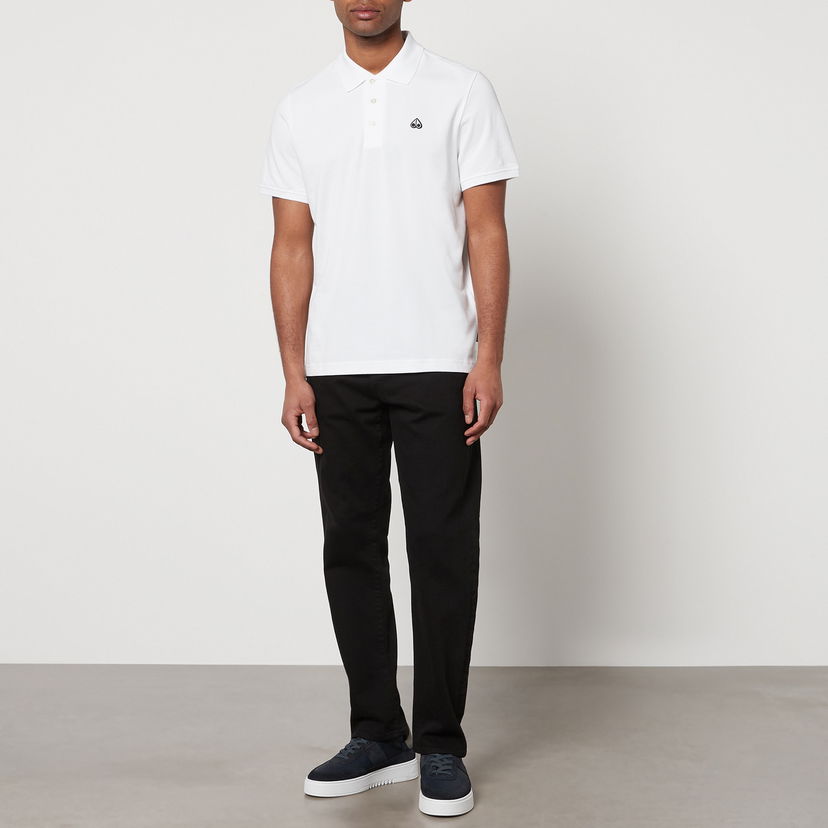 Сорочка поло Moose Knuckles Moose Knuckles Cotton-Piqué Polo Shirt білий | M12MT712-160
