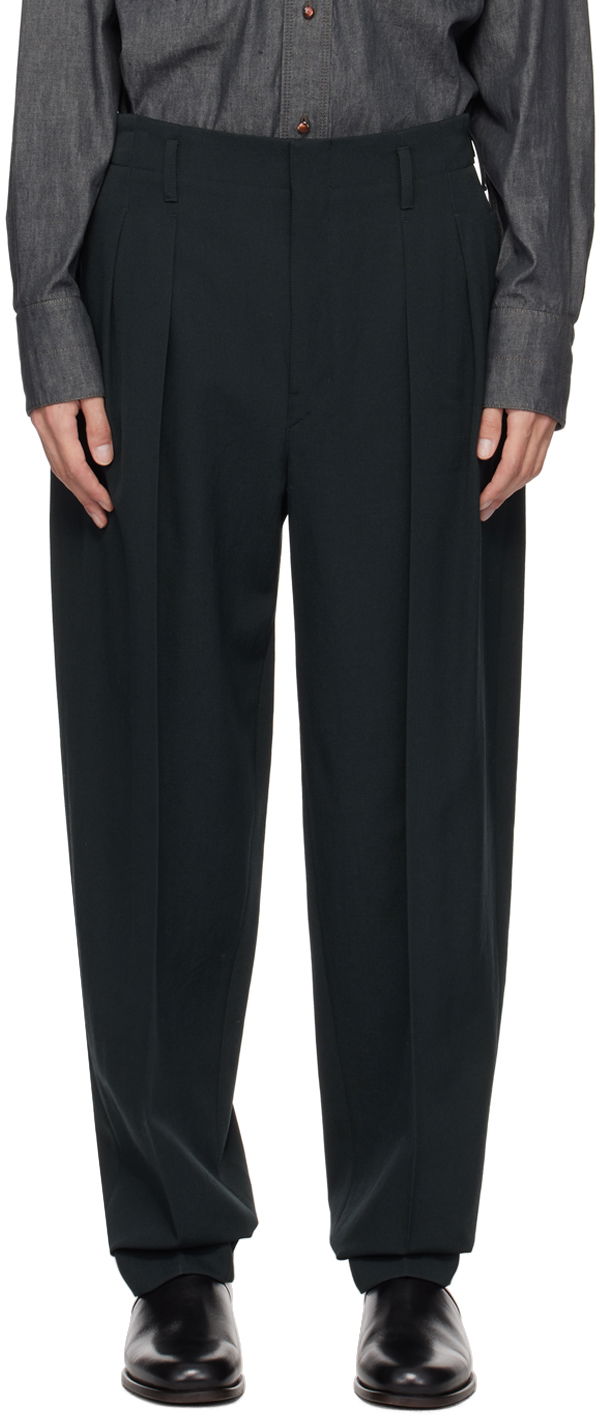 Штани LEMAIRE Lemaire Tapered Trousers Зелений | PA1042 LF1123